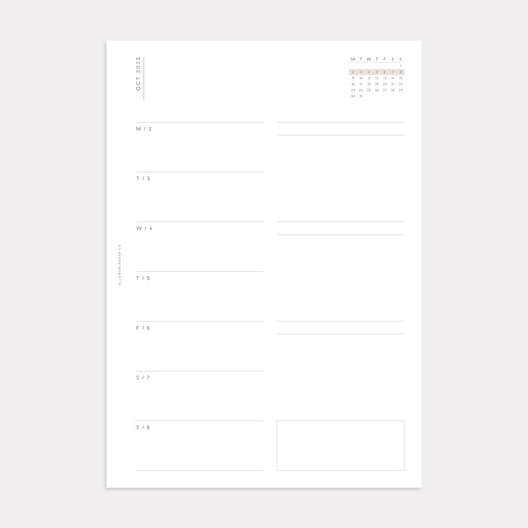 2023 Daily Planner | Oct