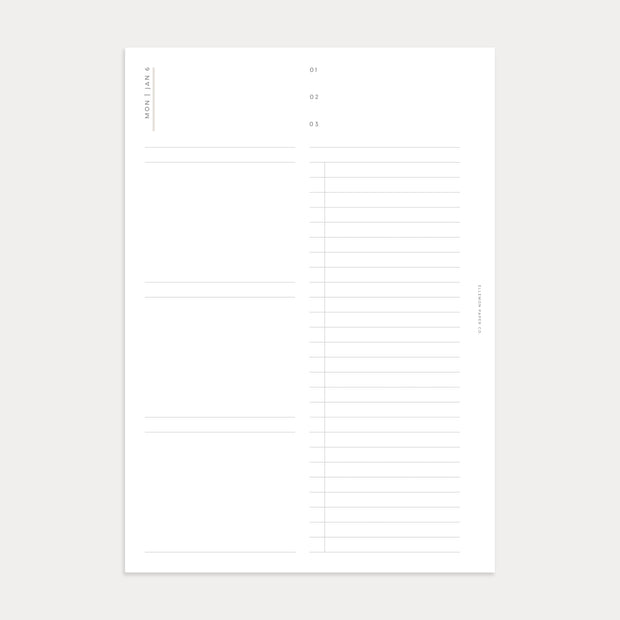 2025 Daily Planner with Weekly Overview (Apr - Dec 2025)