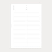 Undated Daily Inserts No. 3 (Day on 1 page)
