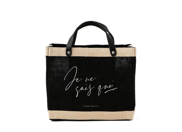 JE NE SAIS QUOI Petite Market Bag (Black)