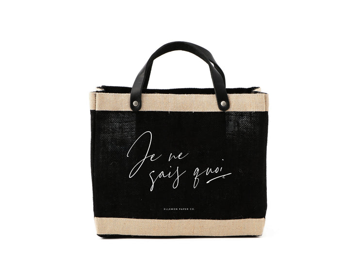 JE NE SAIS QUOI Petite Market Bag (Black)