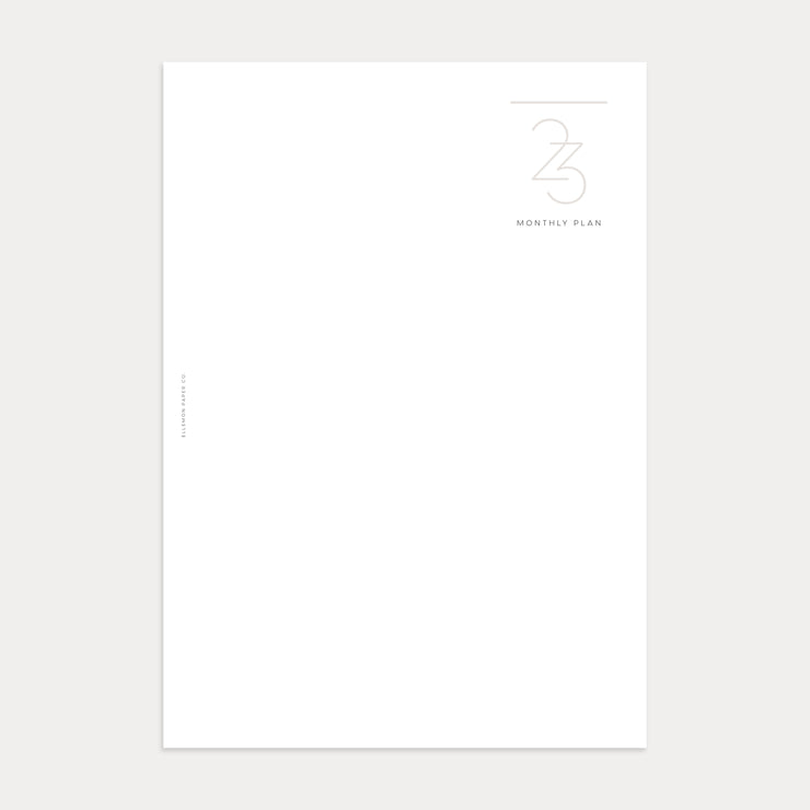 2023 Monthly Planner No. 1