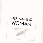 HER NAME IS WOMAN Dashboard