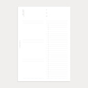 Undated Daily Inserts No. 1 (Day on 1 page)