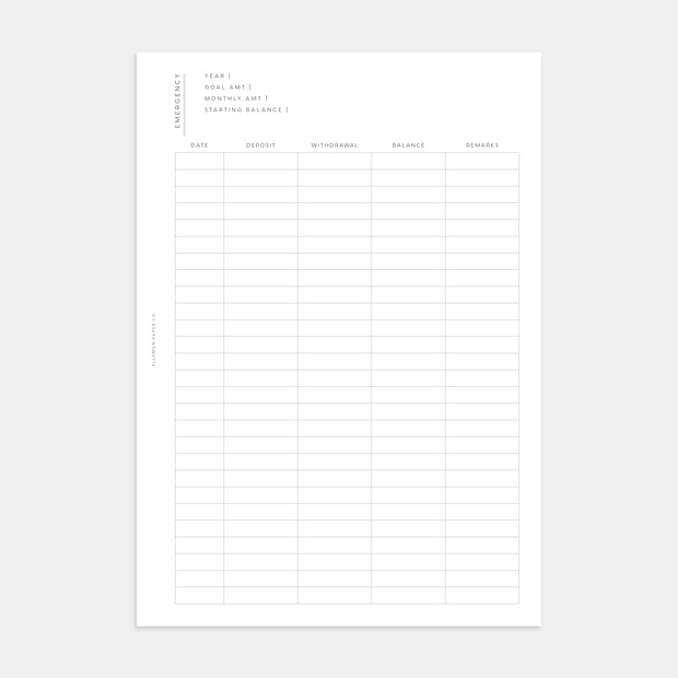 Emergency Fund Tracker