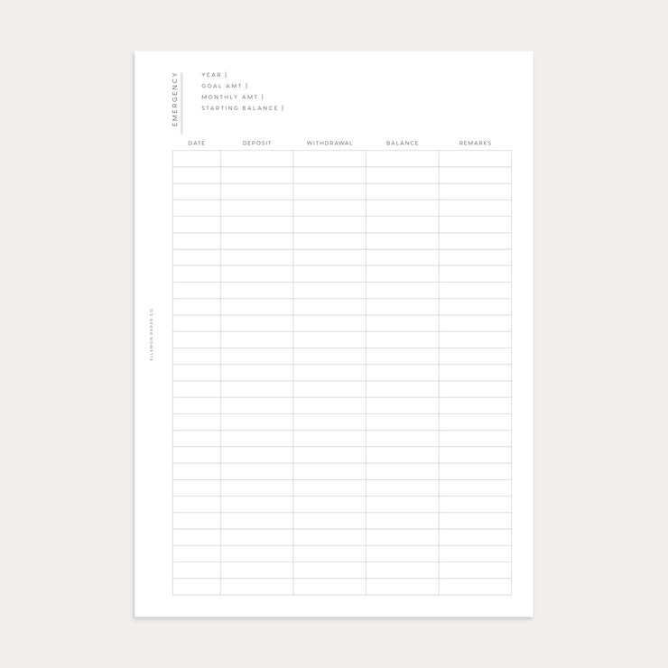 Emergency Fund Tracker