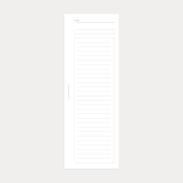 Half Sheets | List No. 2