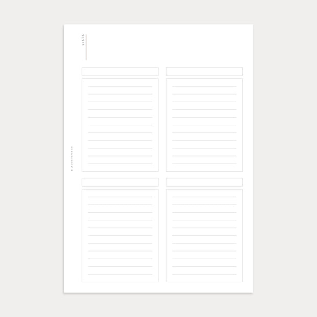 Lists No. 1