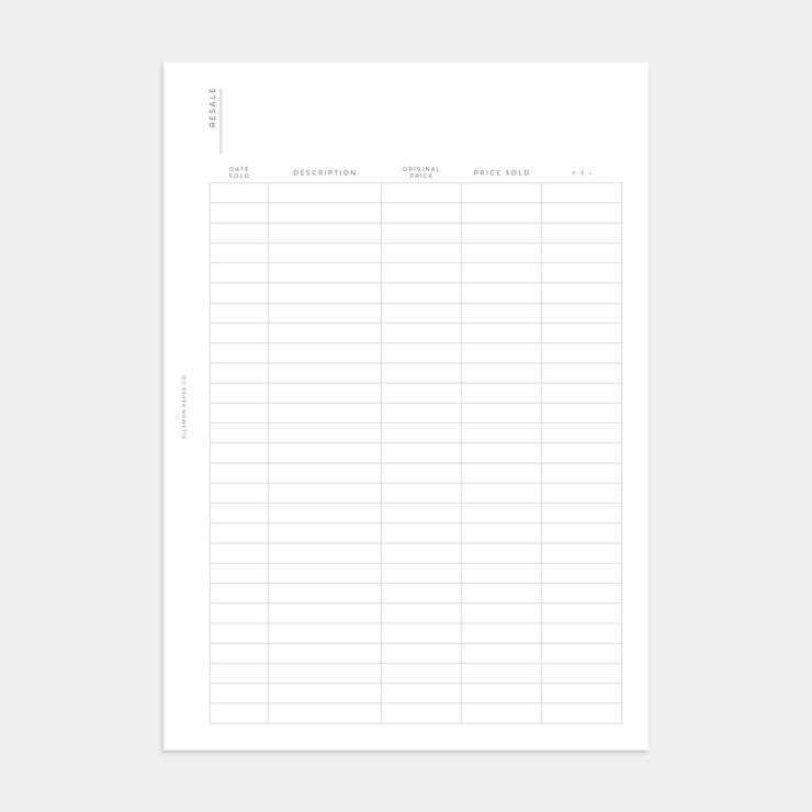 Resale Tracker