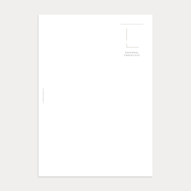 Seasonal Checklists