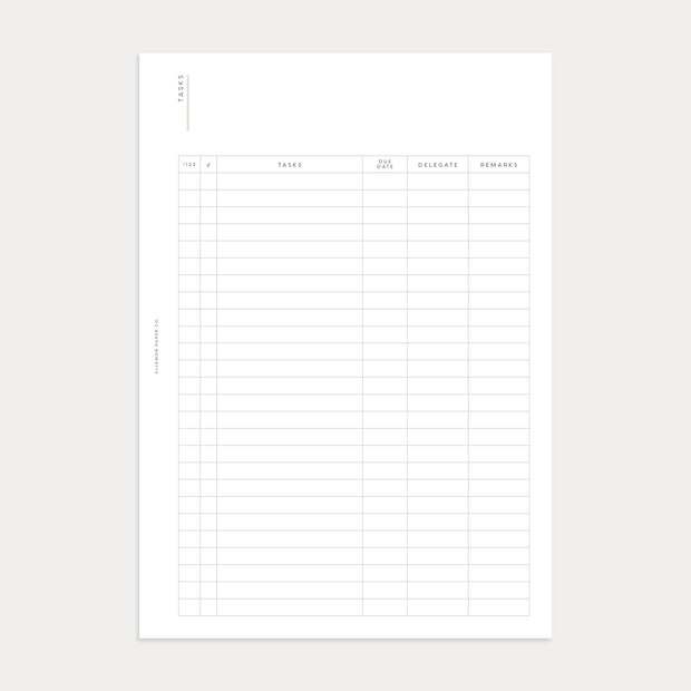 Task Management Inserts