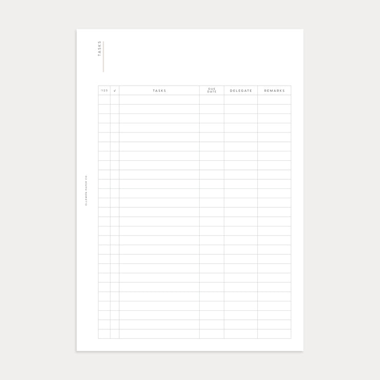 Task Management Inserts