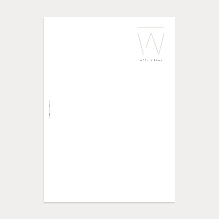 Undated Weekly Planner No. 4 (Week on 1 page)