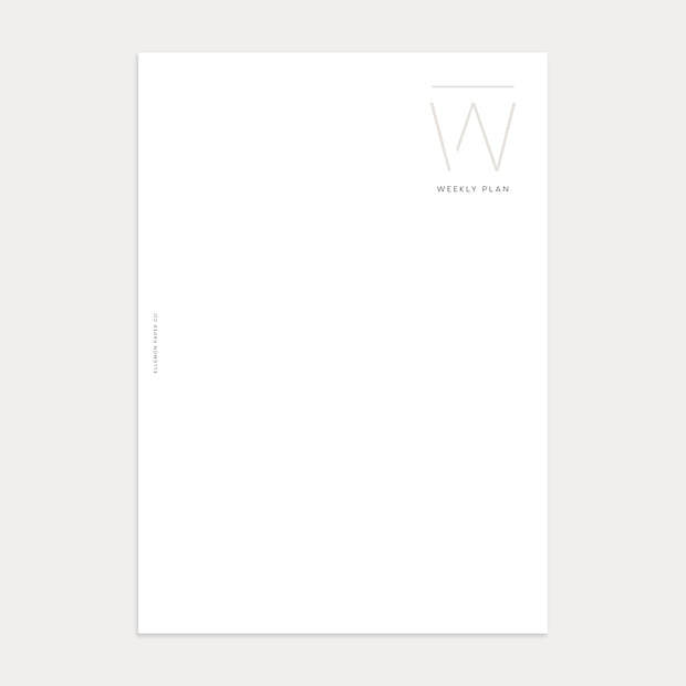 Undated Weekly Planner No. 3 (Week on 2 pages)
