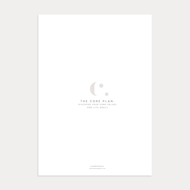 The Core Plan: Discover Your Core Values & Life Goals – Ellemon Paper Co.