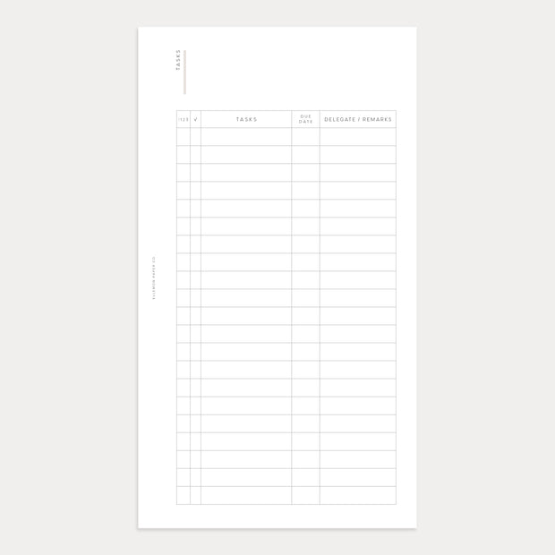 Task Management Inserts
