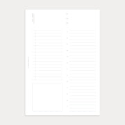 Undated Daily Inserts No. 2 (Day on 1 page)