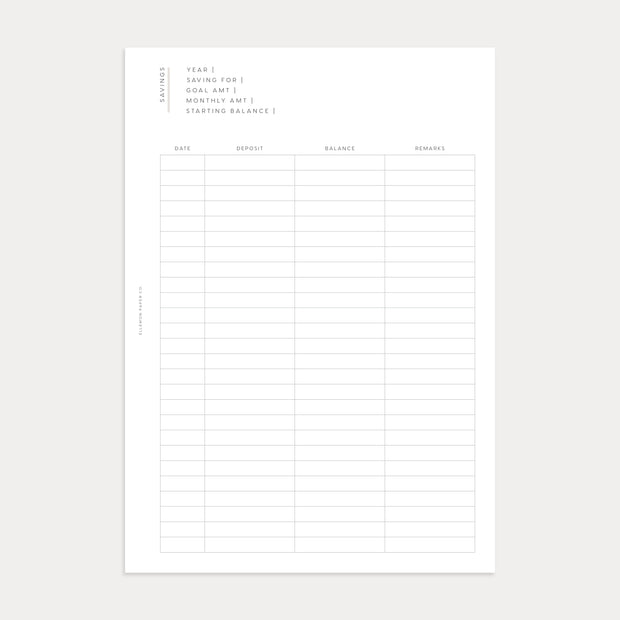 Savings Tracker