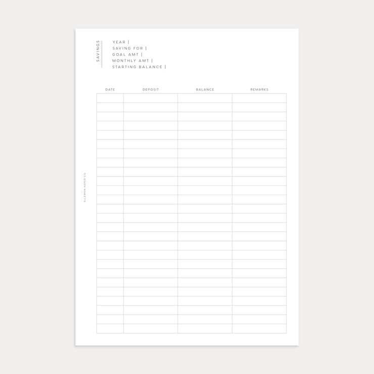 Savings Tracker