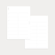 Undated Weekly Planner No. 1 (Week on 2 pages)