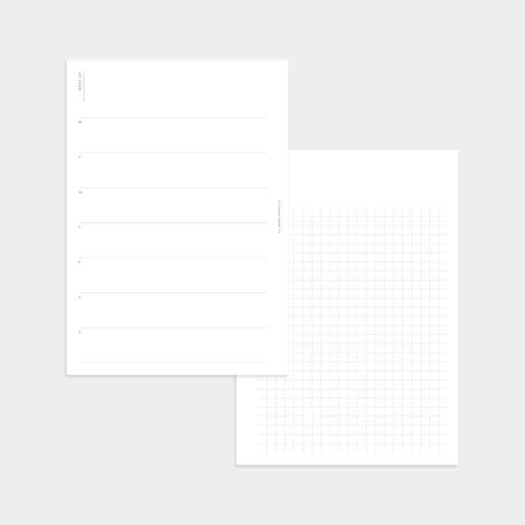 Undated Weekly Planner No. 3 (Week on 2 pages)