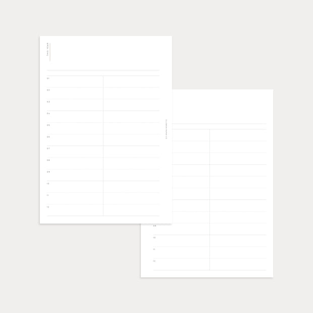 Yearly Planner | Categorized