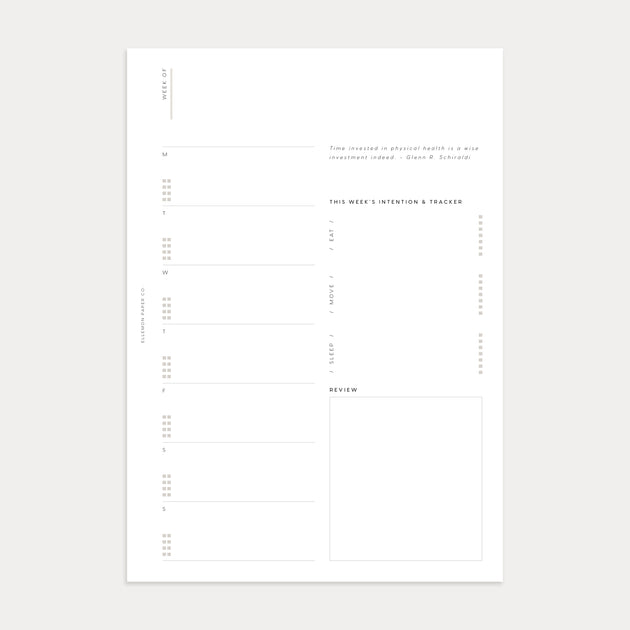 Undated Weekly Planner: First Things First (Week on 1 page + Grid Page ...