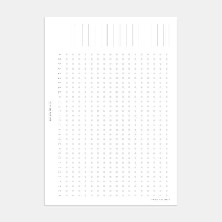31-Day Tracker No. 2