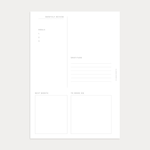Undated Monthly Planner (Month on 2 pages)