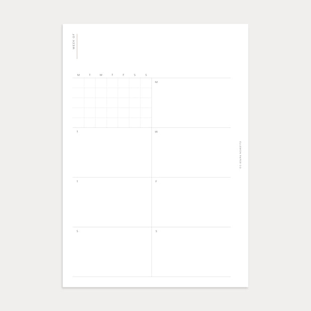 Half Letter Discbound  Undated Planner Inserts – The Collected Planner