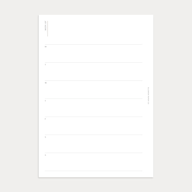 Undated Weekly Planner No. 3 (Week on 2 pages)