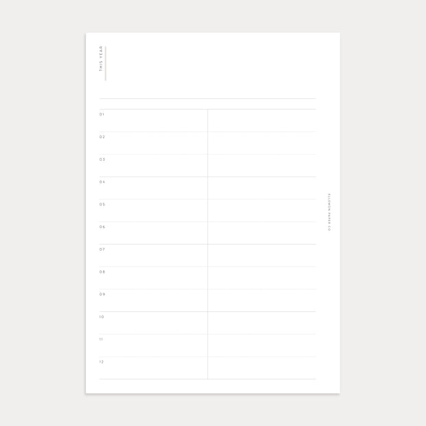 Yearly Planner | Categorized