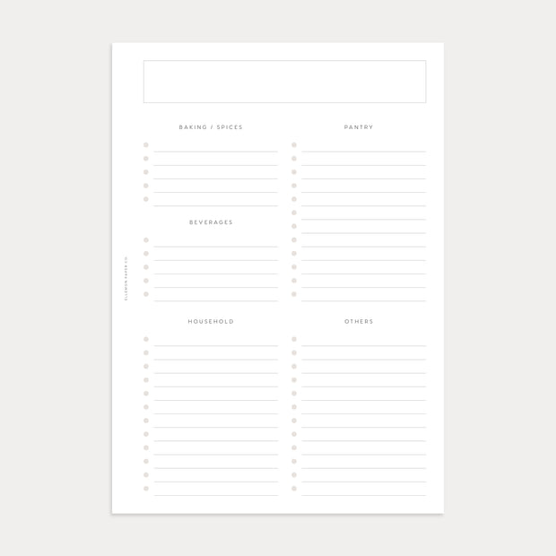Grocery List