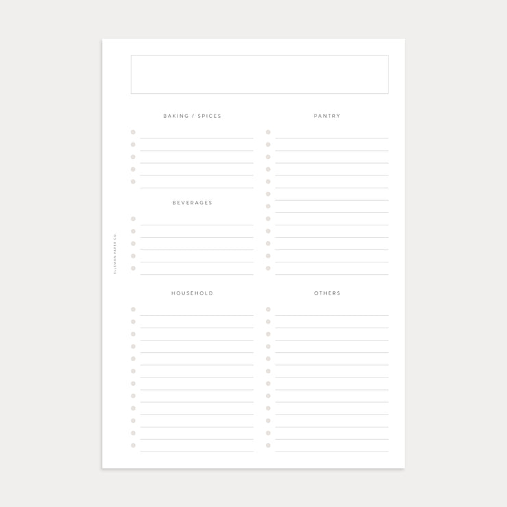 Grocery List