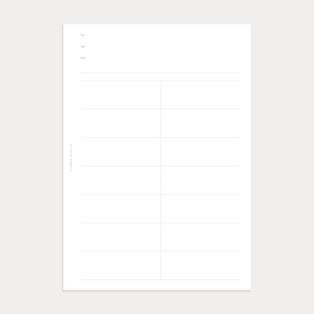 Undated Weekly Planner No. 1 (Week on 2 pages)