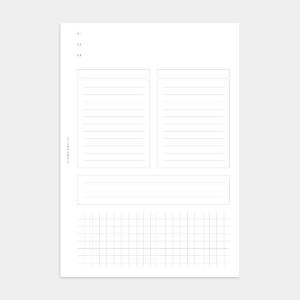 Undated Weekly Planner No. 2 (Week on 2 pages)