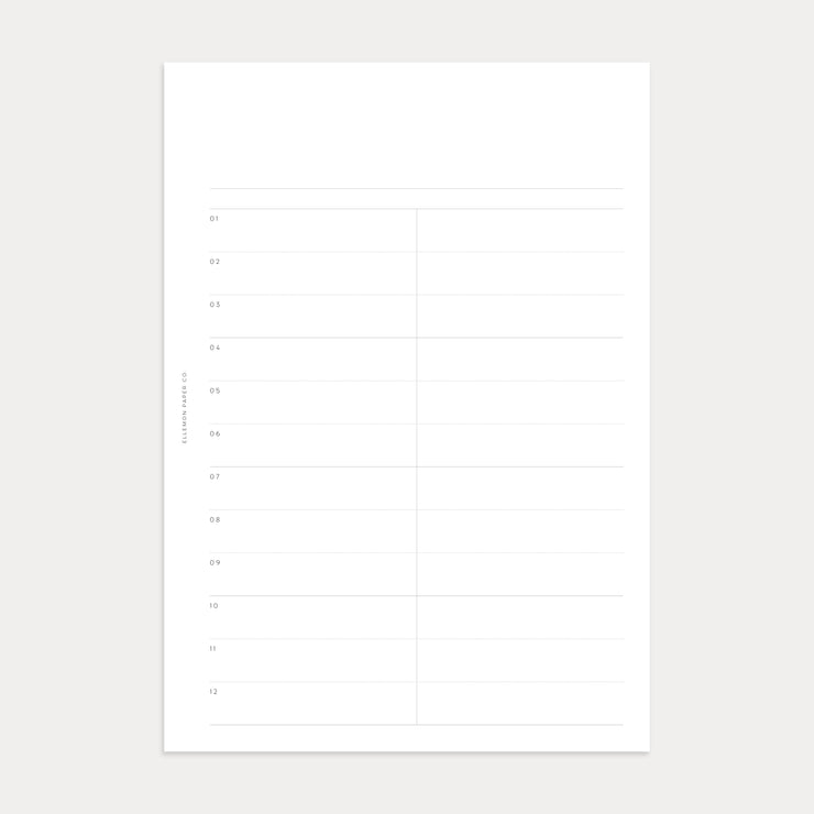 Yearly Planner | Categorized