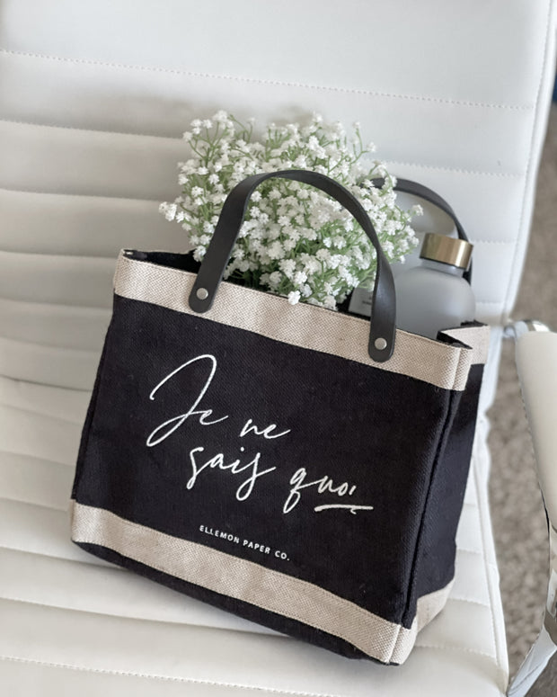 JE NE SAIS QUOI Petite Market Bag (Black)